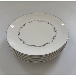 Vintage 8 Royal Doulton H4947 CORONET Salad Luncheon Plate 8" ENGLAND Bone China